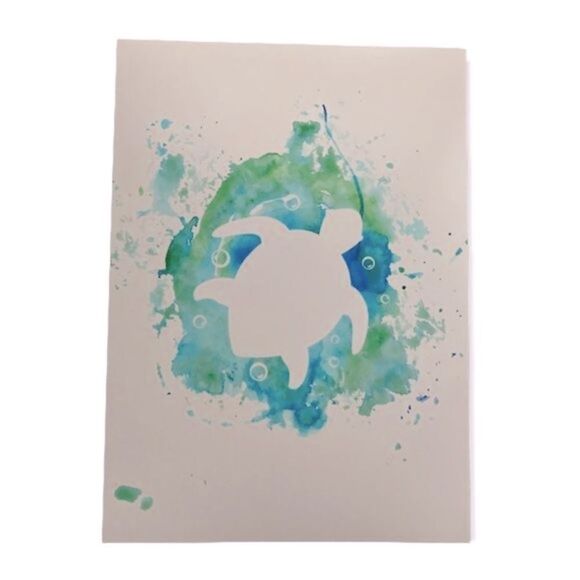 Turtle Watercolor Print - Picture 2 of 2
